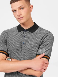 Ben Sherman Sweaters & Knits^All Over Textured Knit Polo - Dark Navy