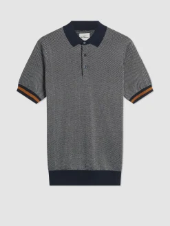 Ben Sherman Sweaters & Knits^All Over Textured Knit Polo - Dark Navy