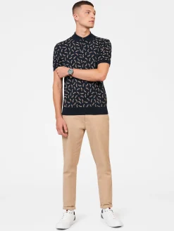 Ben Sherman Sweaters & Knits^Art Deco Knit Polo - Dark Navy