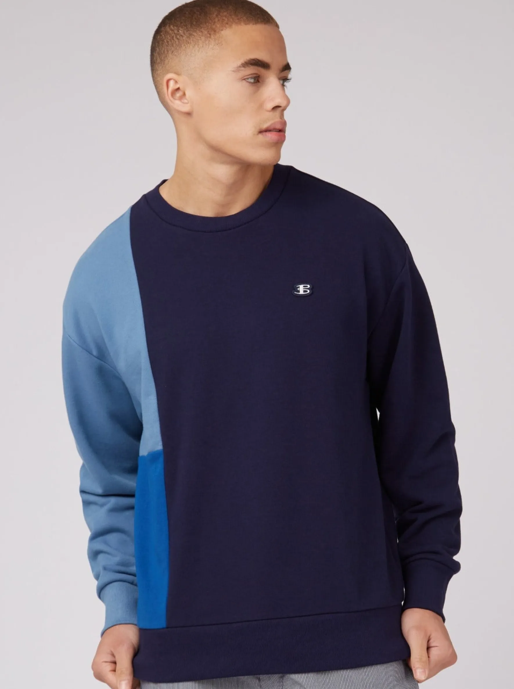 Ben Sherman Sweaters & Knits^B By Colorblock Crewneck Marine