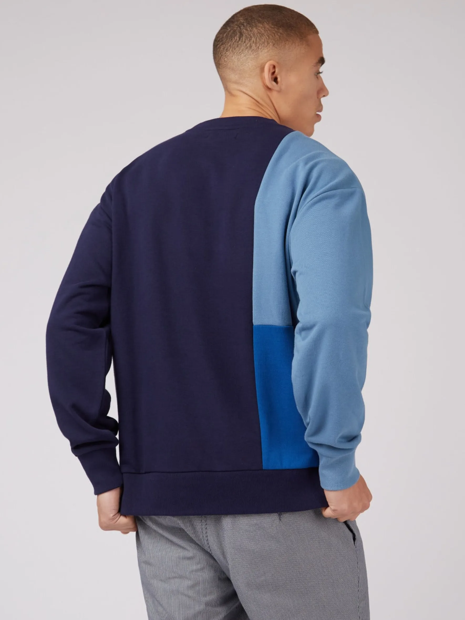 Ben Sherman Sweaters & Knits^B By Colorblock Crewneck Marine
