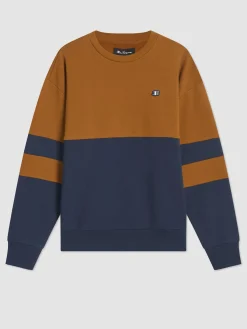 Ben Sherman Sweaters & Knits^B By Colorblock Sweatshirt Dark Navy