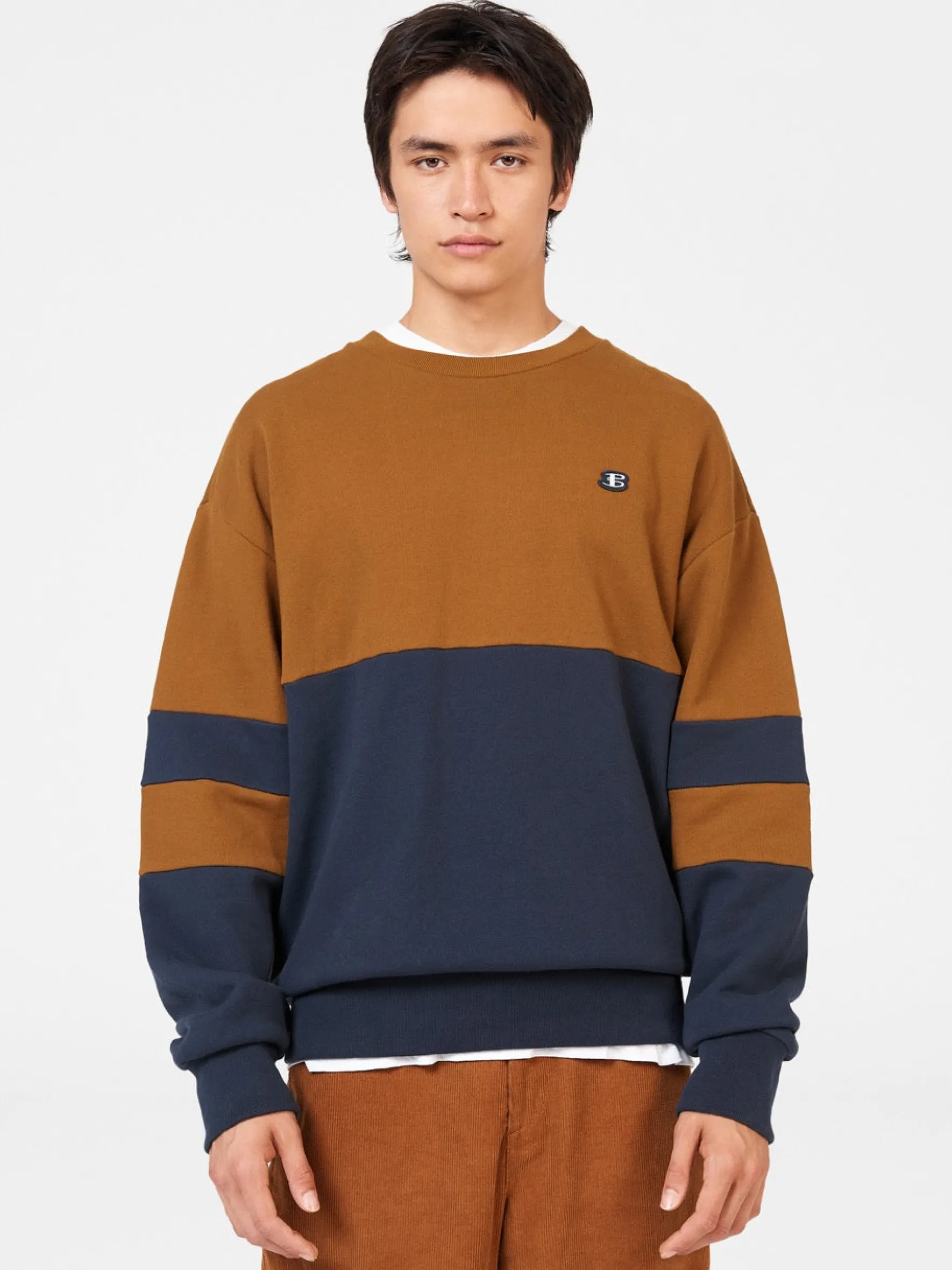 Ben Sherman Sweaters & Knits^B By Colorblock Sweatshirt Dark Navy