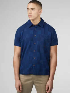 Ben Sherman Shirts^B By Indigo Check Shirt - Dark Navy