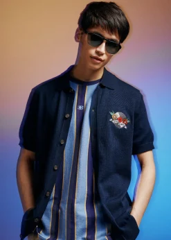Ben Sherman Sweaters & Knits^B By London Rebels Knit Polo Dark Navy