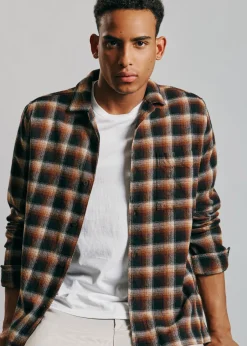 Ben Sherman Shirts^B By Ombre Check Shirt Utility Brown