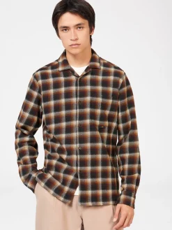 Ben Sherman Shirts^B By Ombre Check Shirt Utility Brown