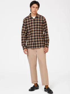 Ben Sherman Shirts^B By Ombre Check Shirt Utility Brown
