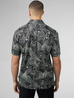 Ben Sherman Shirts^B By Psychedelic Swirl Print - Mint