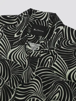 Ben Sherman Shirts^B By Psychedelic Swirl Print - Mint