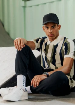 Ben Sherman Sweaters & Knits^B By Vertical Stripe Knit Polo Ivory
