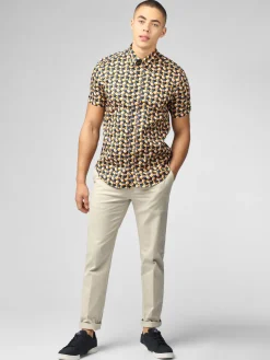 Ben Sherman Shirts^Bahaus Geo Print Shirt - Midnight