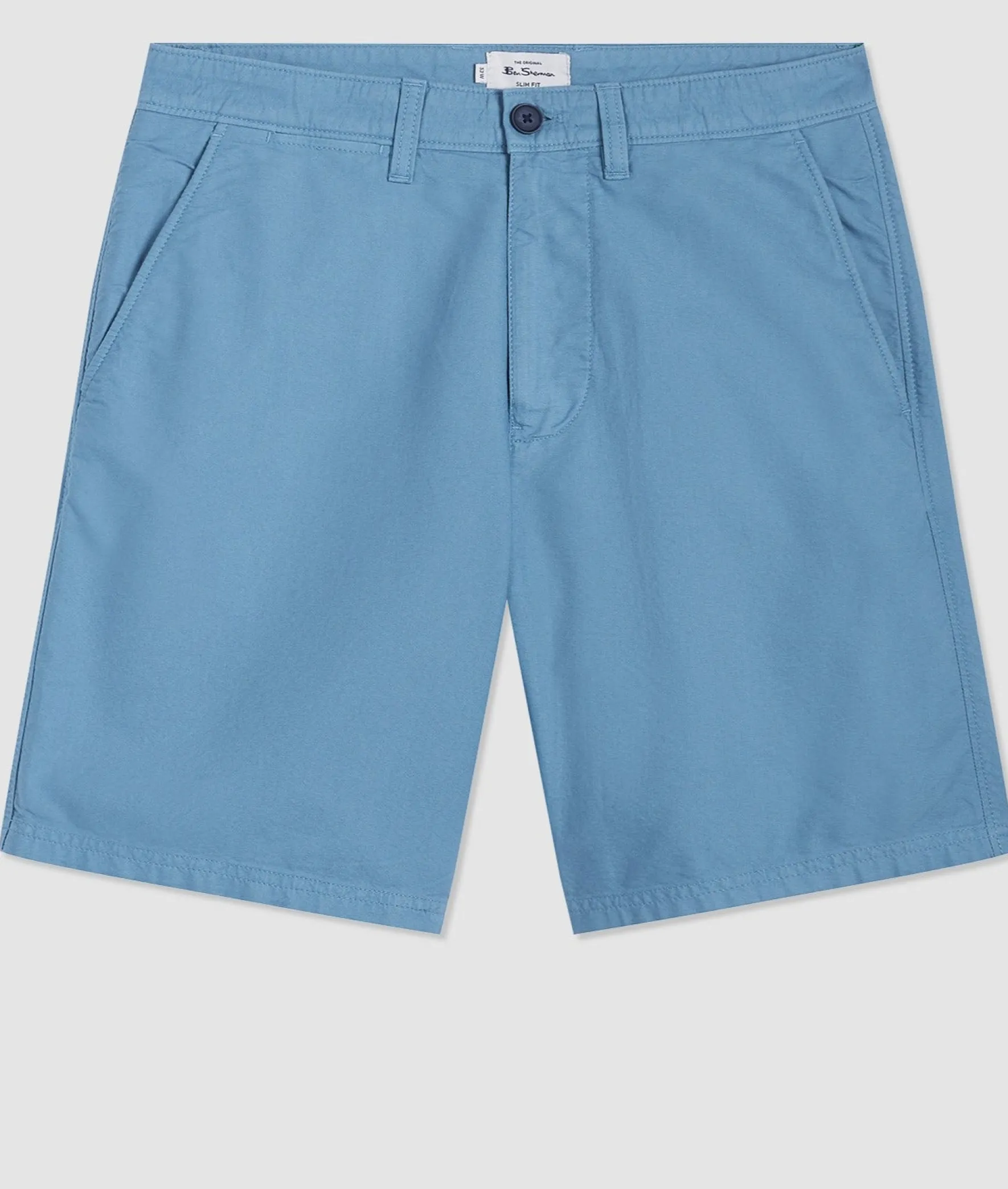 Ben Sherman Pants & Shorts^Beatnik Oxford Garment Dye Slim Short - Dusty Blue