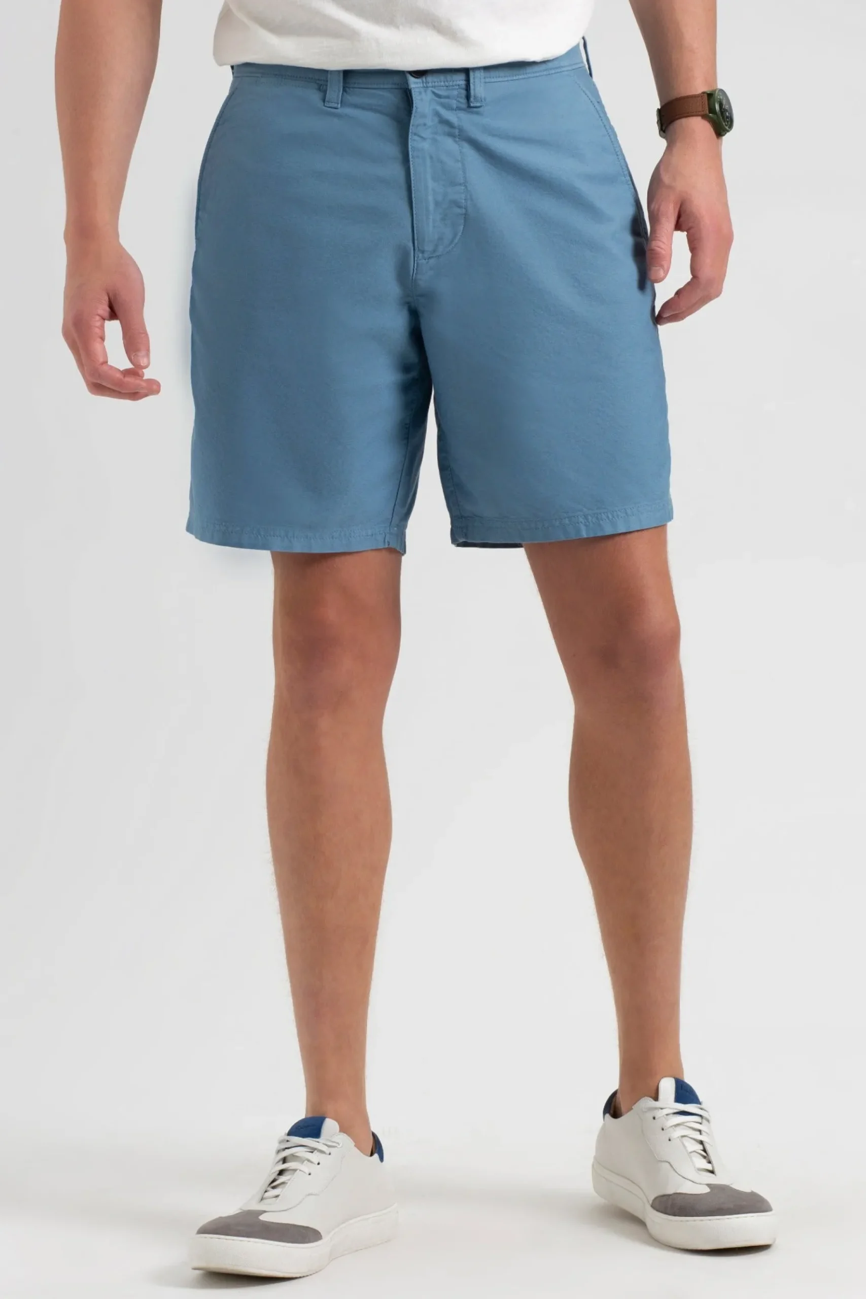 Ben Sherman Pants & Shorts^Beatnik Oxford Garment Dye Slim Short - Dusty Blue
