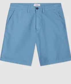 Ben Sherman Pants & Shorts^Beatnik Oxford Garment Dye Slim Short - Dusty Blue