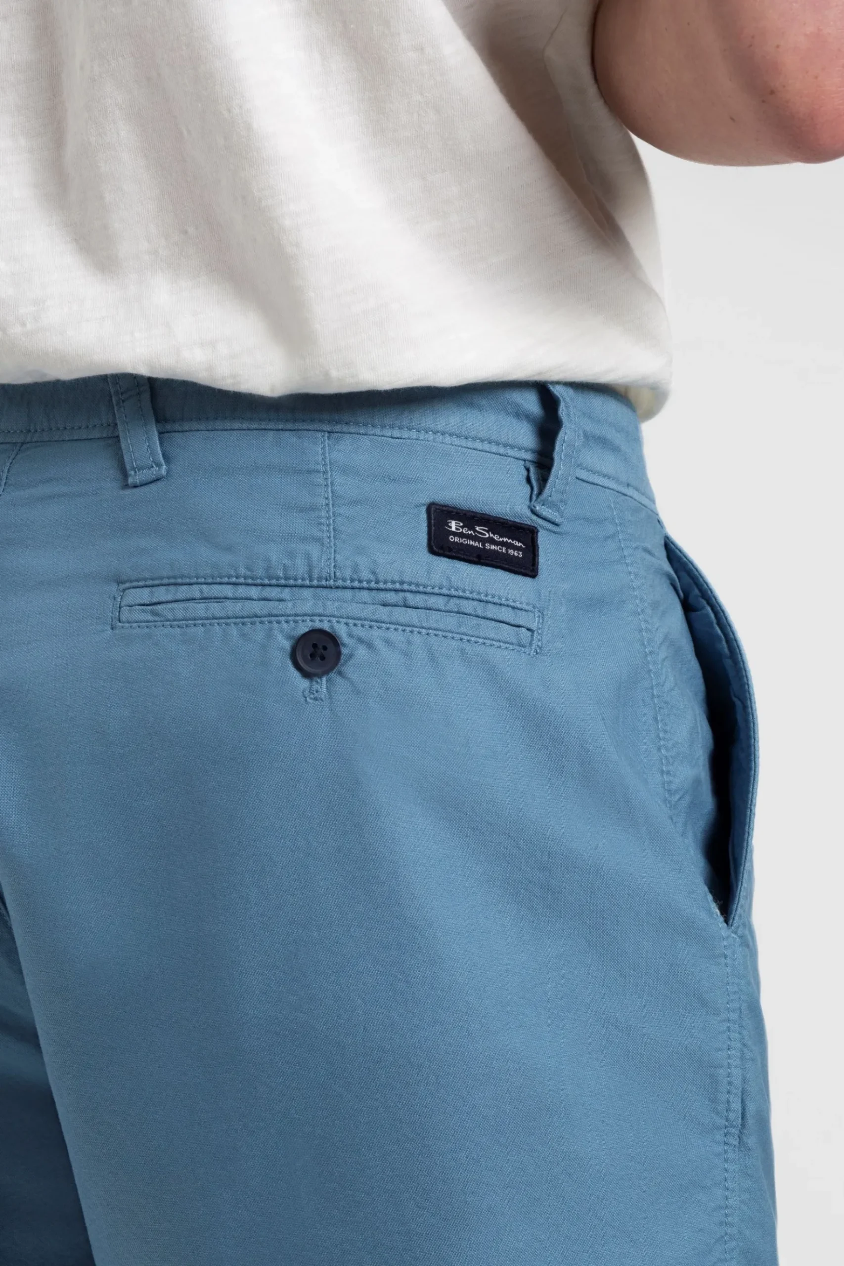 Ben Sherman Pants & Shorts^Beatnik Oxford Garment Dye Slim Short - Dusty Blue