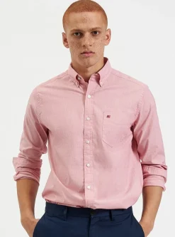 Ben Sherman Shirts^Beatnik Wash Long-Sleeve Shirt - Red Light Red