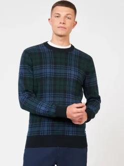 Ben Sherman Sweaters & Knits^watch Check Crewneck Sweater Black