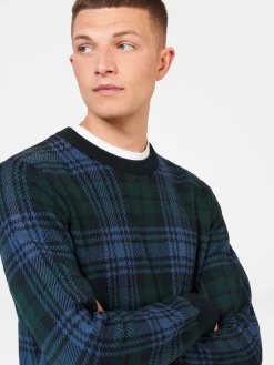 Ben Sherman Sweaters & Knits^watch Check Crewneck Sweater Black