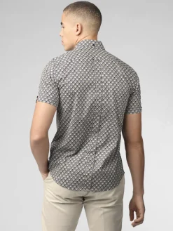 Ben Sherman Shirts^Block Geo Print Shirt - Ink