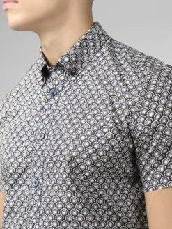 Ben Sherman Shirts^Block Geo Print Shirt - Ink