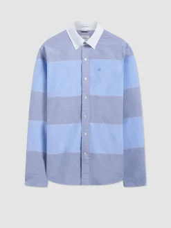 Ben Sherman Shirts^Brighton Oxford Garment Dye Rugby Shirt Pale Blue