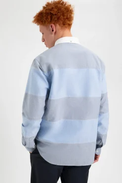 Ben Sherman Shirts^Brighton Oxford Garment Dye Rugby Shirt Pale Blue