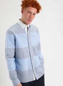 Ben Sherman Shirts^Brighton Oxford Garment Dye Rugby Shirt Pale Blue