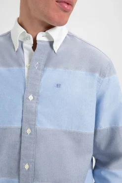 Ben Sherman Shirts^Brighton Oxford Garment Dye Rugby Shirt Pale Blue