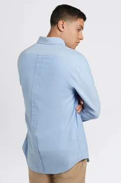 Ben Sherman Shirts^Brighton Oxford Organic Shirt - Pale Blue