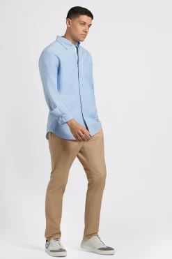 Ben Sherman Shirts^Brighton Oxford Organic Shirt - Pale Blue