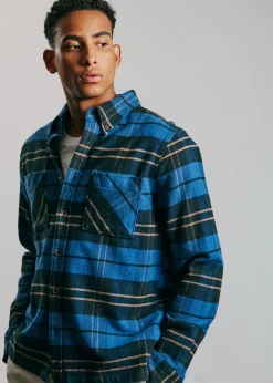 Ben Sherman Shirts^Brushed Ivy Check Overshirt - Riviera Blue