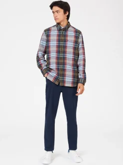 Ben Sherman Shirts^Brushed Multicolour Check Oxford Shirt Ice Blue