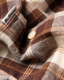 Ben Sherman Shirts^Brushed Plain Check Shirt - Chocolate