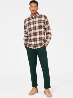 Ben Sherman Shirts^Brushed Plain Check Shirt - Chocolate