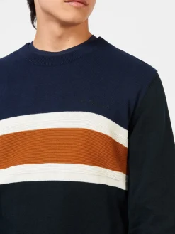 Ben Sherman Sweaters & Knits^Chest Stripe Crewneck Sweater Black