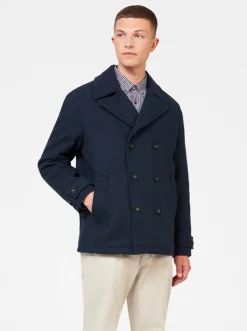 Ben Sherman Outerwear & Jackets^Classic Wool Blend Peacoat Midnight