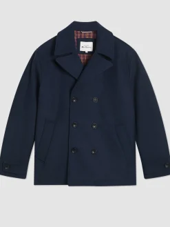 Ben Sherman Outerwear & Jackets^Classic Wool Blend Peacoat Midnight