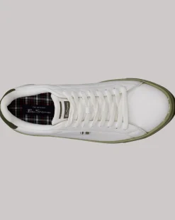 Ben Sherman Shoes^Crowley Sneaker - Elm White/Elm/Army