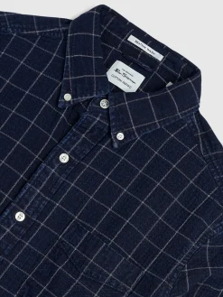 Ben Sherman Shirts^Dalston Blues Beatnik Overshirt - Indigo Indigo Windowpane Check