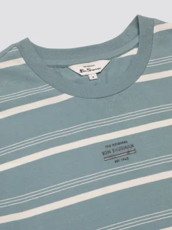 Ben Sherman T-Shirts & Tees^Fine Stripe Tee - Petrol