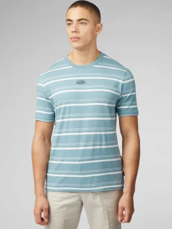 Ben Sherman T-Shirts & Tees^Fine Stripe Tee - Petrol