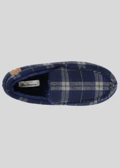 Ben Sherman Shoes^Gritti Palace Men's Check Moccasin Slipper - Navy Navy Check