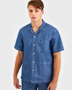 Ben Sherman Shirts^Hastings Garment Dye Chambray Shirt Indigo