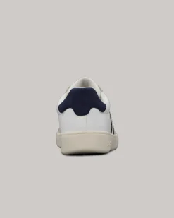 Ben Sherman Shoes^Hyde Navy Stripe Sneaker - White