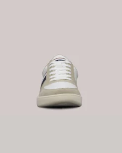 Ben Sherman Shoes^Hyde Navy Stripe Sneaker - White