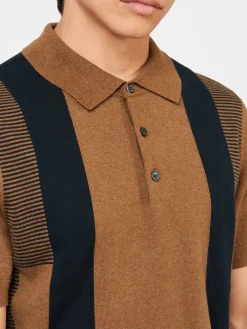 Ben Sherman Sweaters & Knits^Intarsia Stripe Knit Polo - Ginger