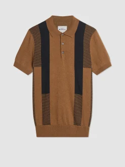 Ben Sherman Sweaters & Knits^Intarsia Stripe Knit Polo - Ginger