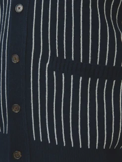 Ben Sherman Sweaters & Knits^Jacquard Stripe Knit Cardigan Dark Navy