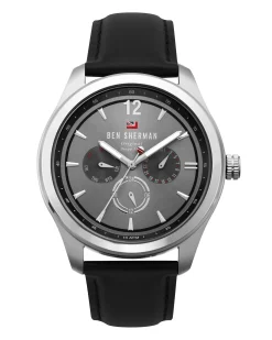 Ben Sherman Accessories^Men's Sugarman Multifunction Watch - Black/Grey/Silver
